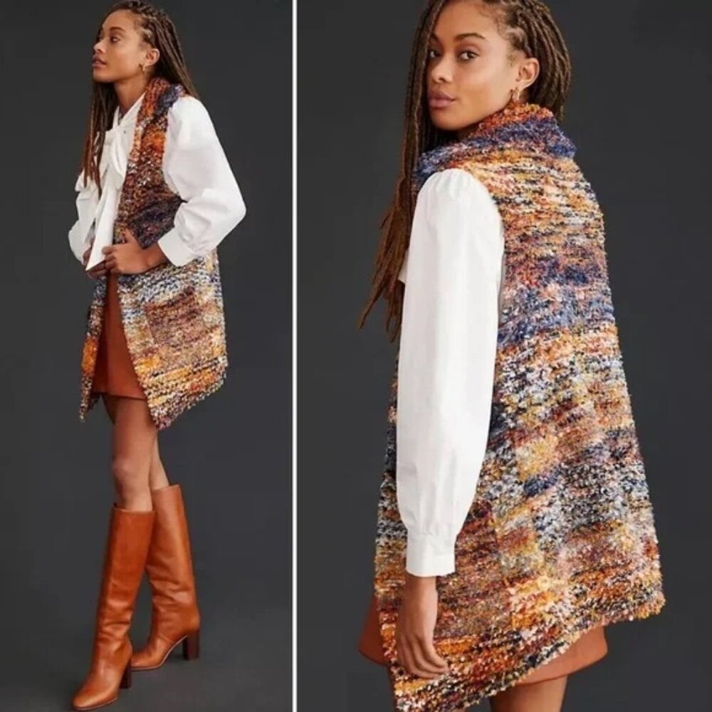 Anthropologie PILCRO Long Sweater Vest Cardigan Size 2X